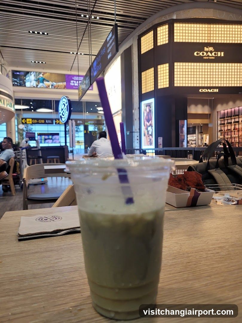 Coffee and food in a mall