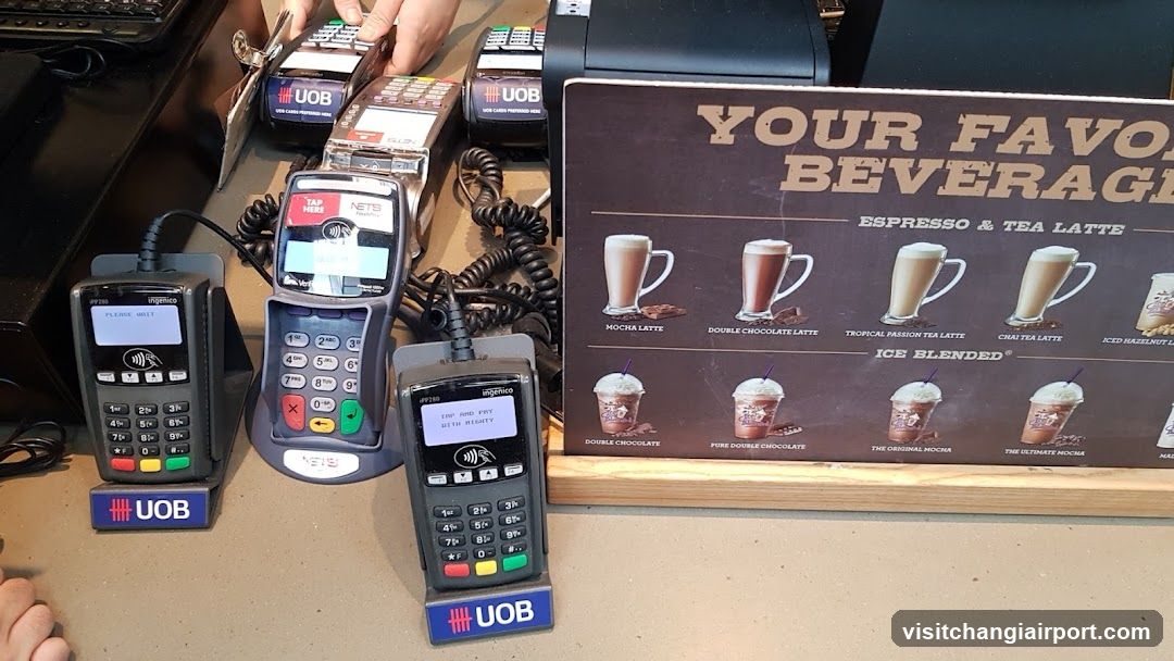 Payment Terminals and Beverage Menu Display
