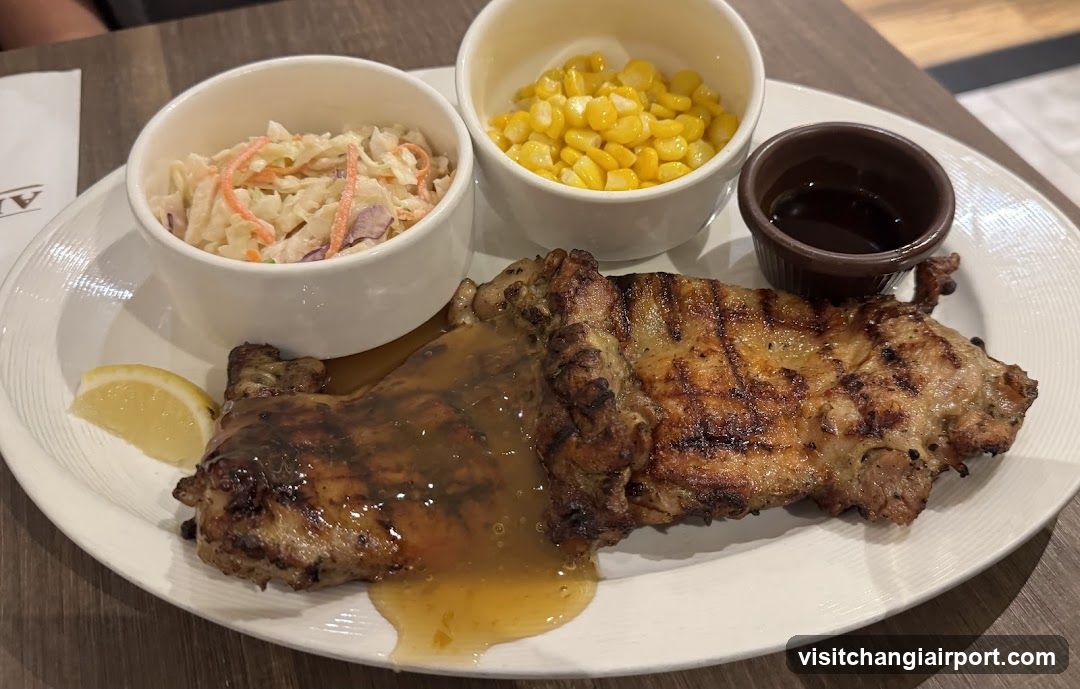 Grilled Pork Chop with Sides