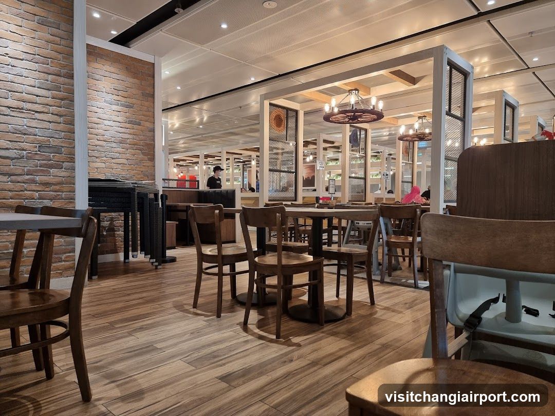 Interior of a modern café or restaurant