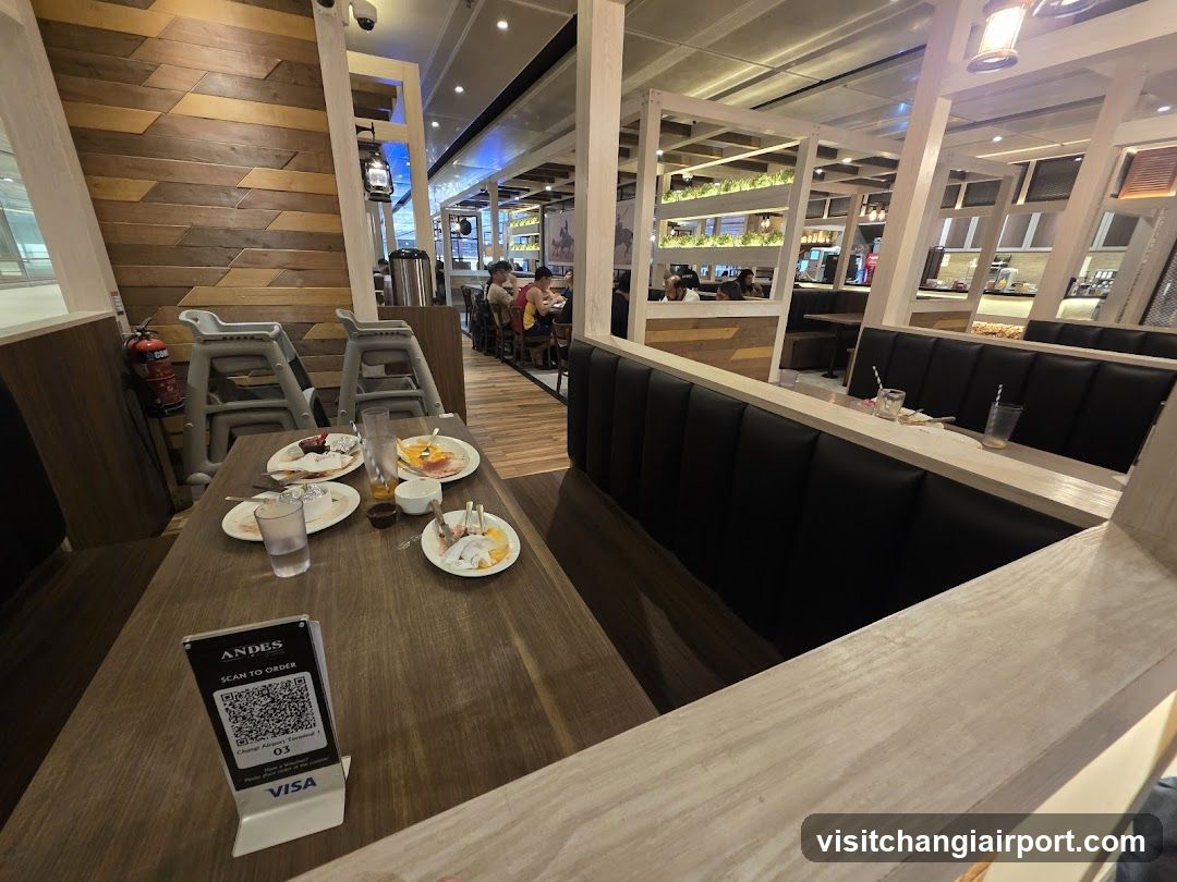 Restaurant Interior with Booth Seating