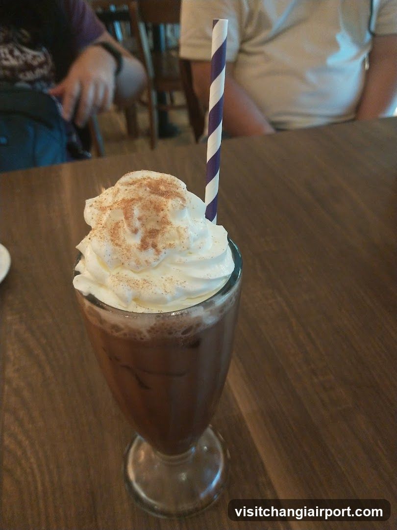 Iced Chocolate Milkshake with Whipped Cream