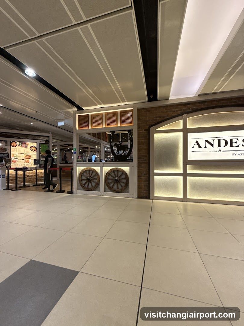 Interior of a shopping mall or food court area