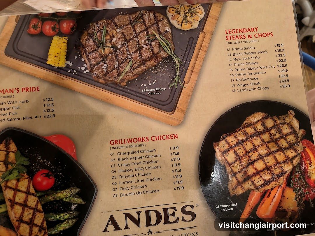 Andes Steakhouse Menu
