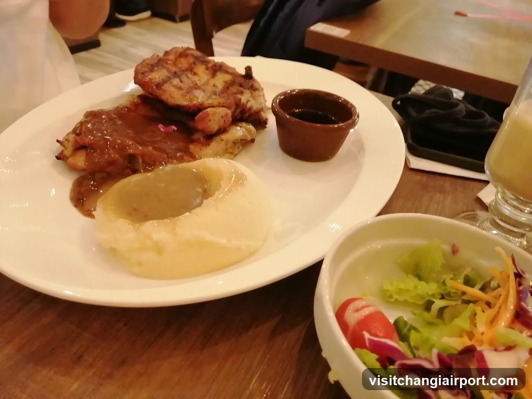 Dinner Plate with Meat and Salad