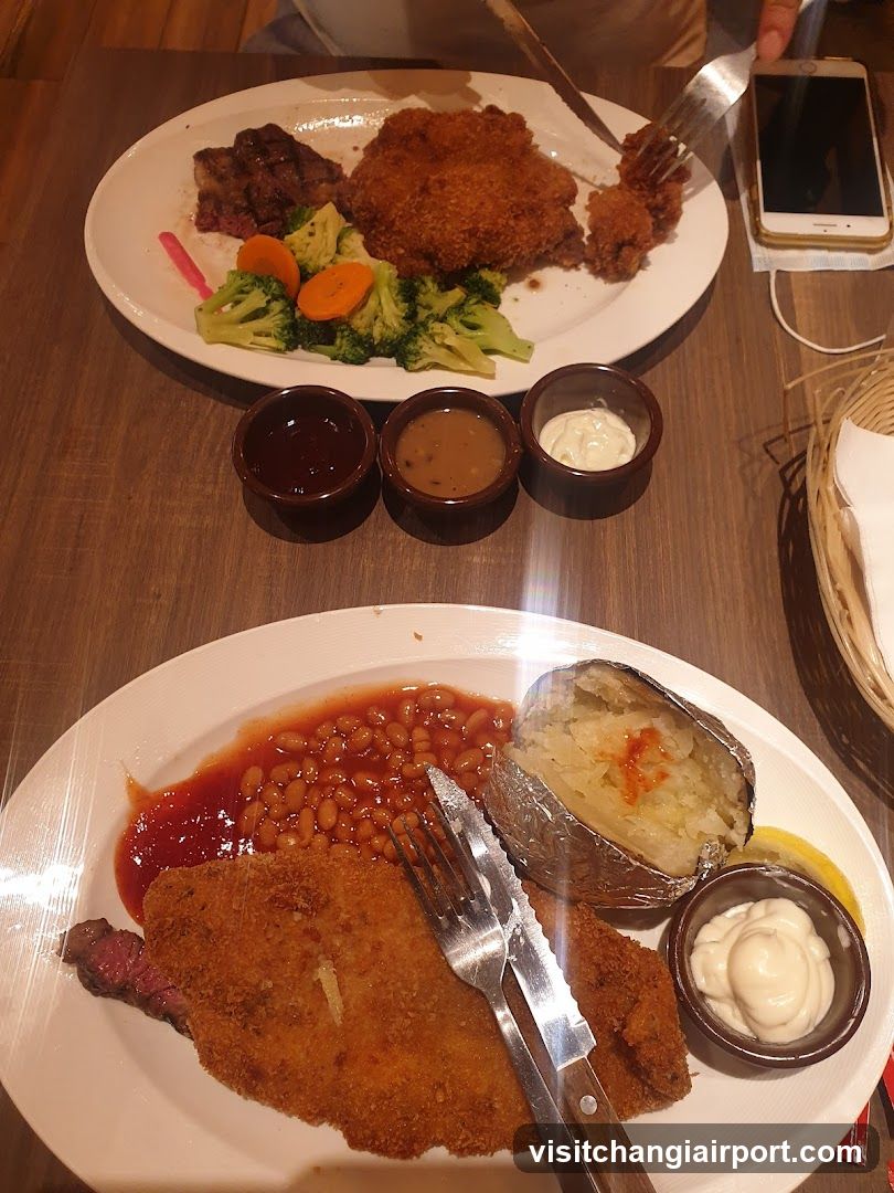 Dinner Table with Fried Chicken and Steak