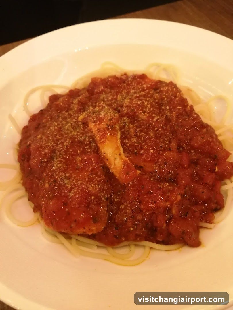 Spaghetti with Tomato Sauce and Chicken