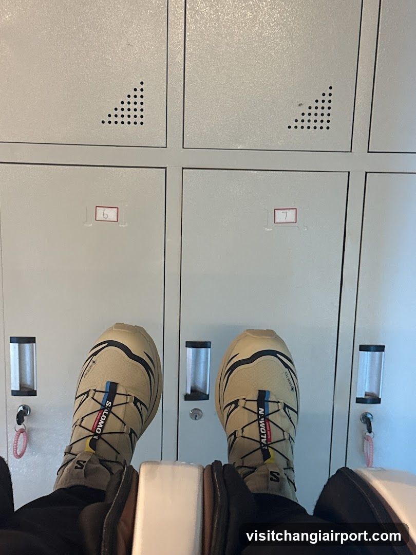 Locker Room Feet View