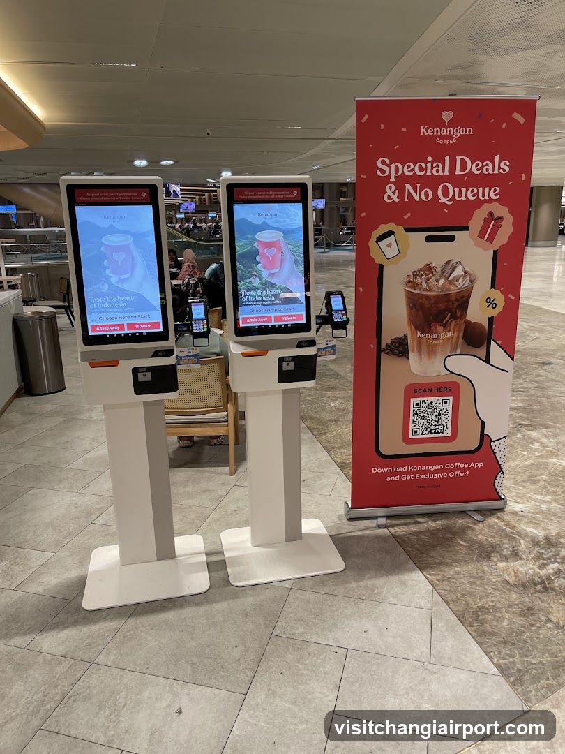 Kenangan Coffee Self-Service Kiosk and Promotion Stand