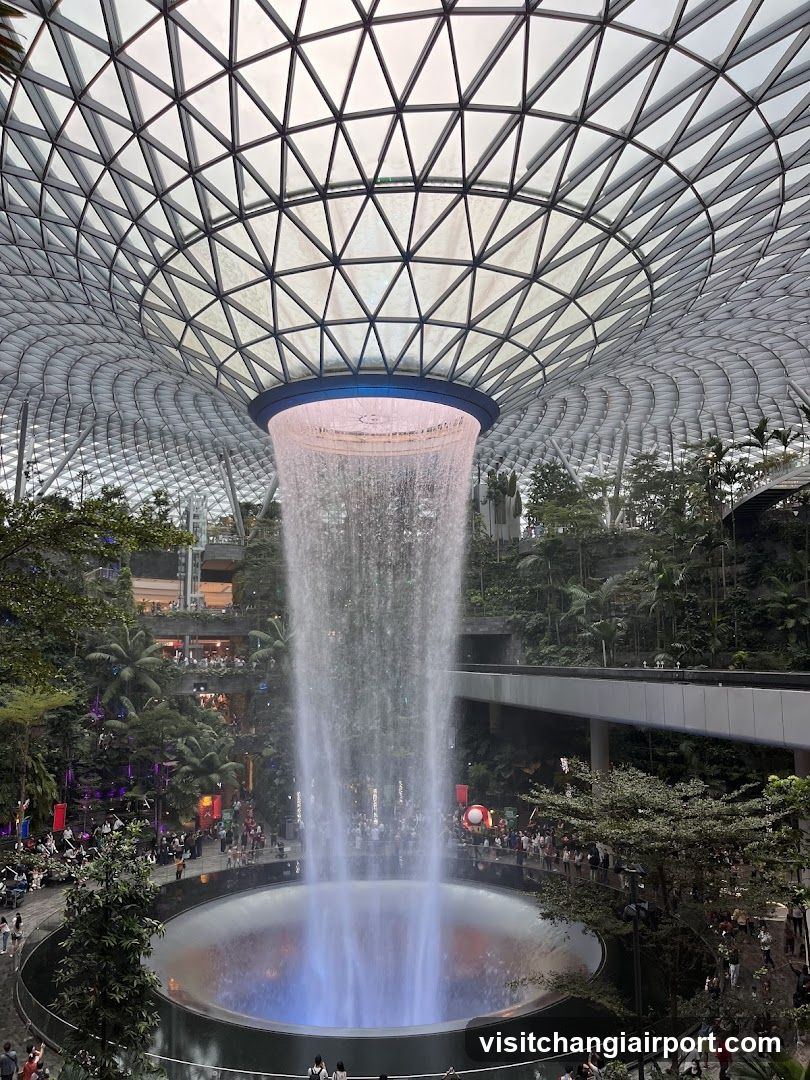 The Jewel Changi Indoor Waterfall