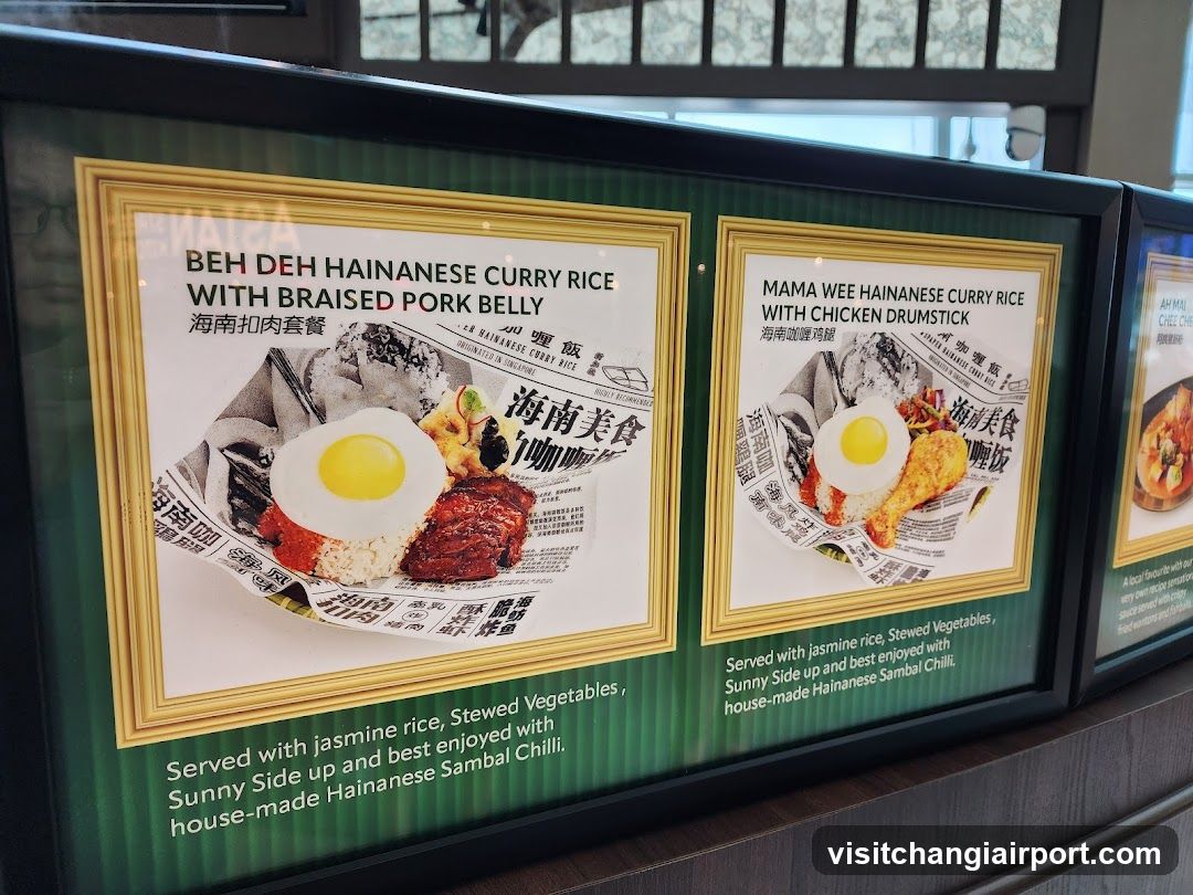 Hainanese Curry Rice Menu Display