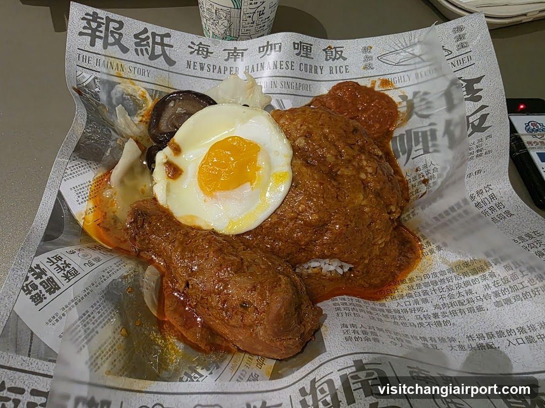 Hainanese Curry Rice with Fried Egg