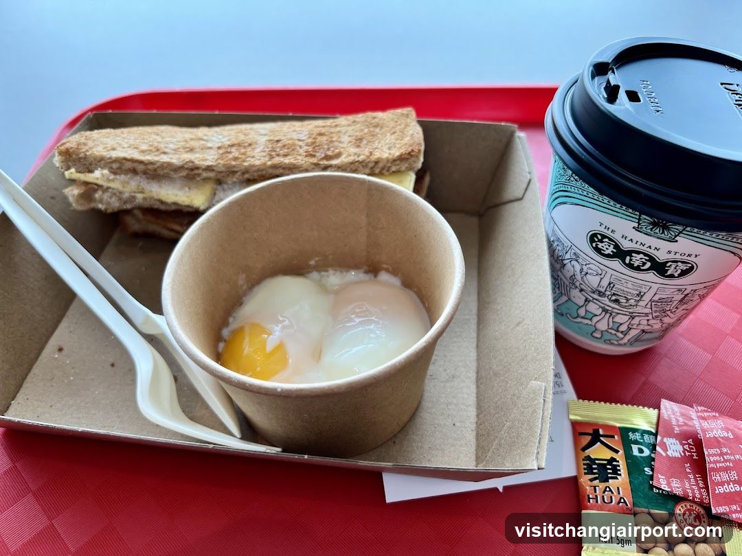 Breakfast Meal with Toast and Eggs