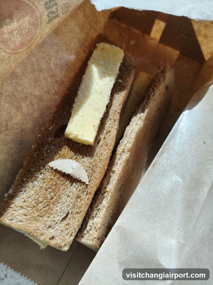 Buttered Bread in Packaging