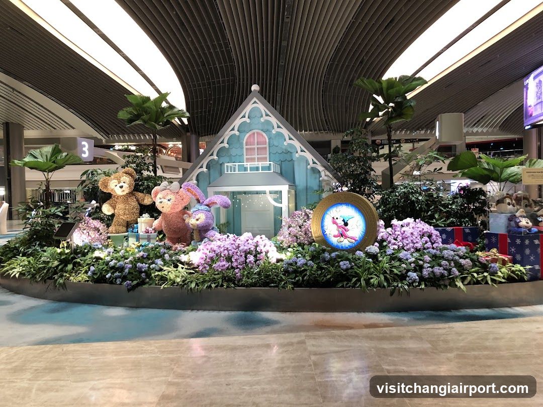 Disney Character Display at Airport Terminal
