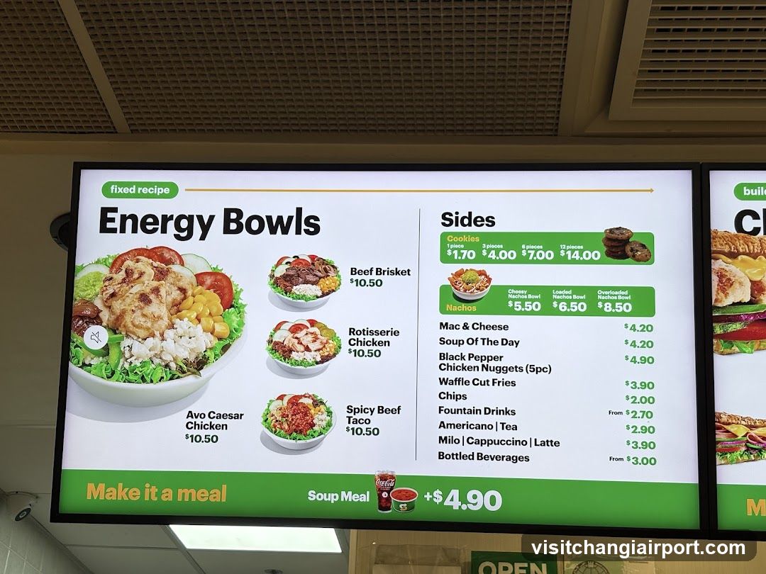Energy Bowls Menu Board