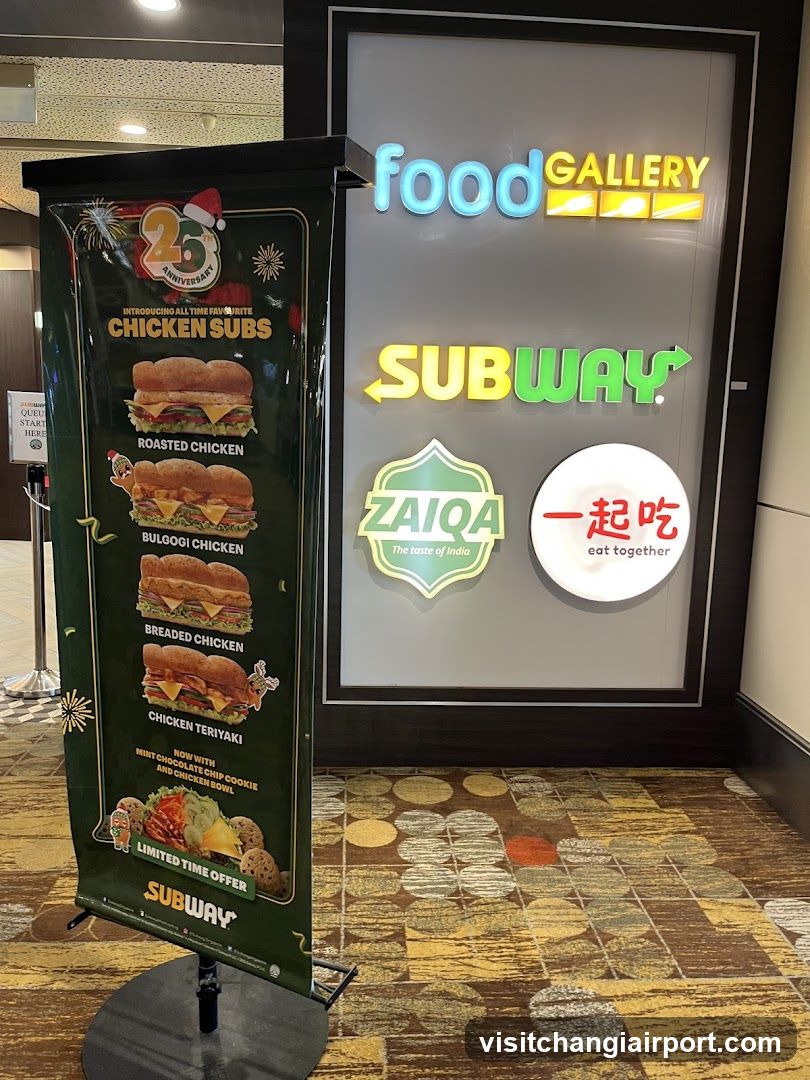 Food Gallery and Subway Signage