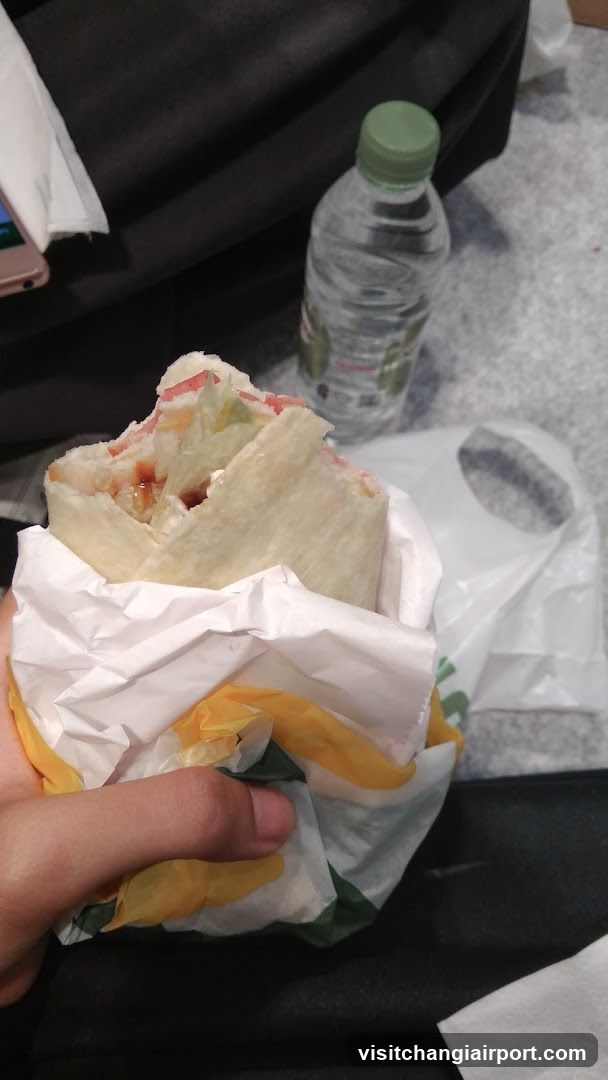 Subway Sandwich and Water Bottle