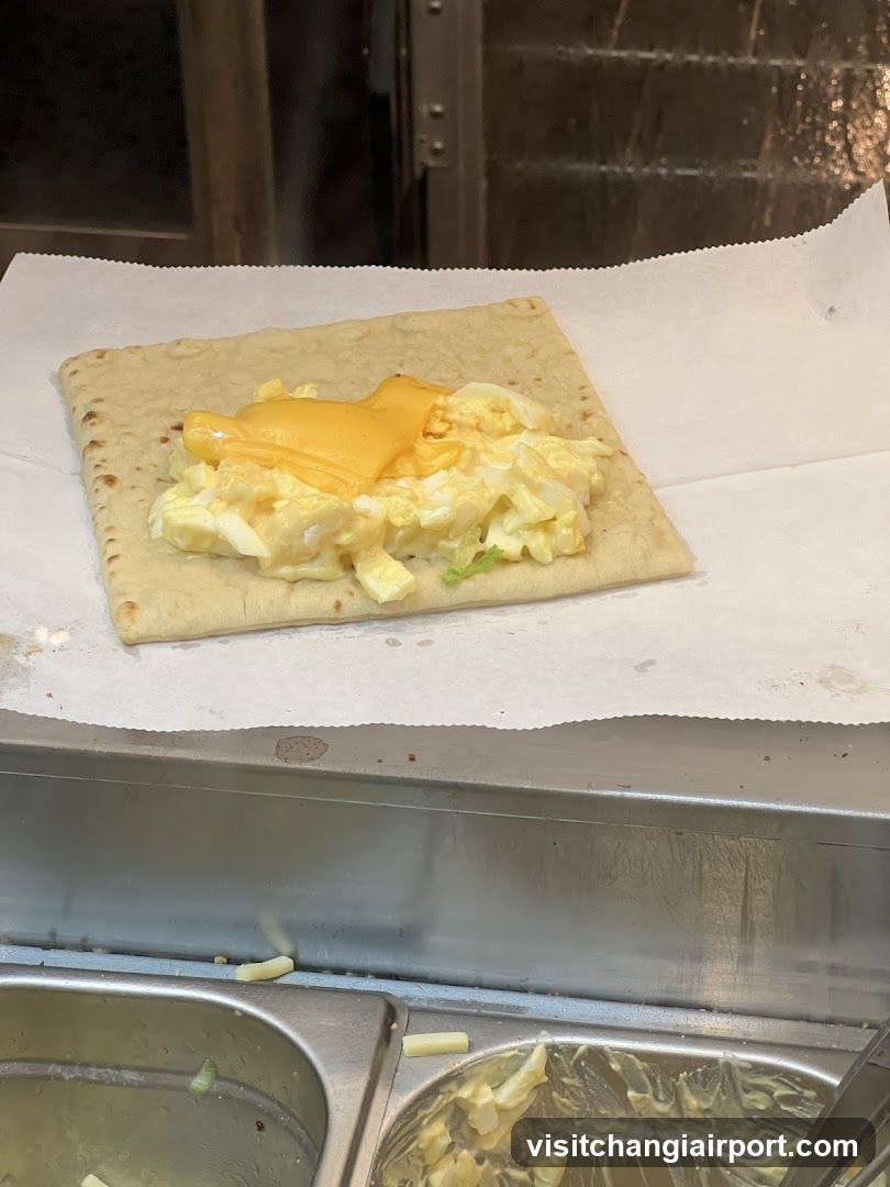 Cheese and Scrambled Eggs Wrap