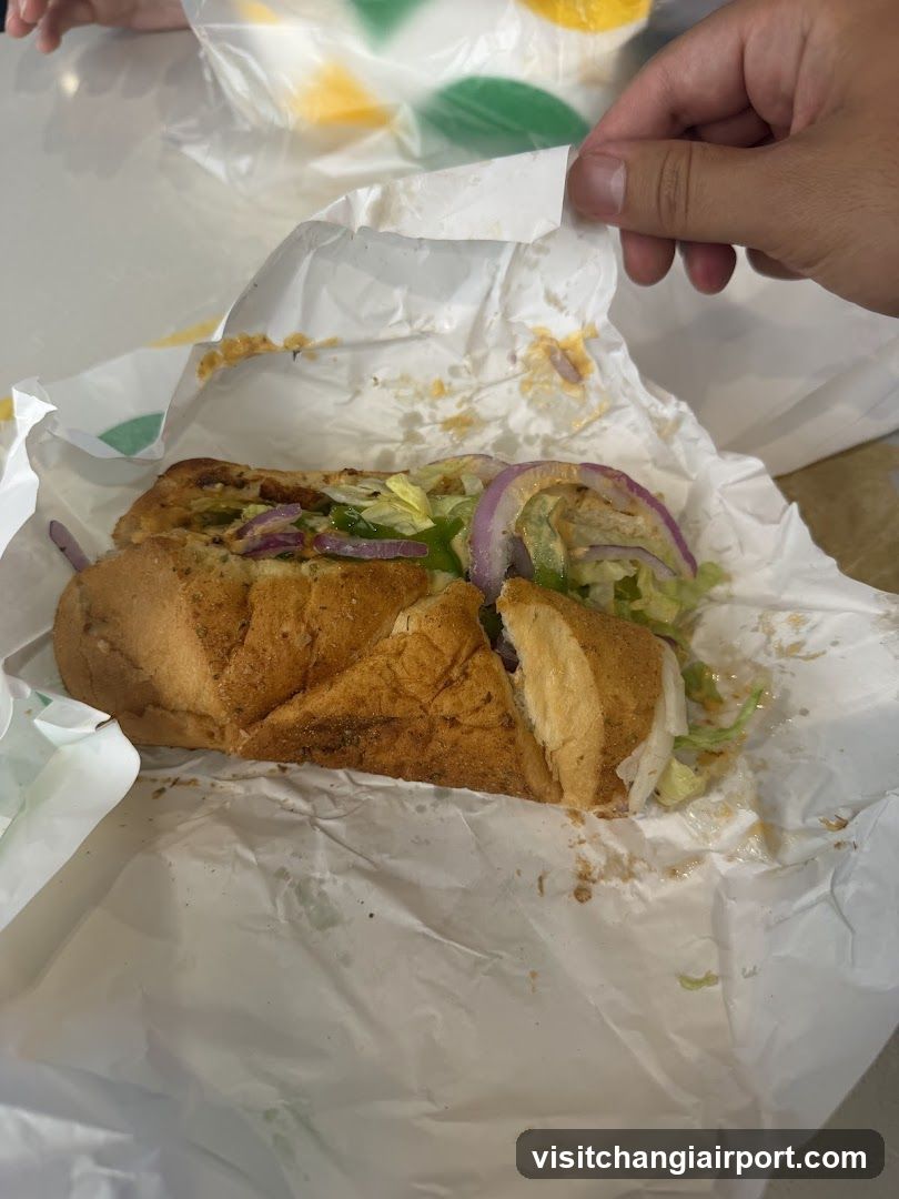 Sub Sandwich on Wrapping Paper