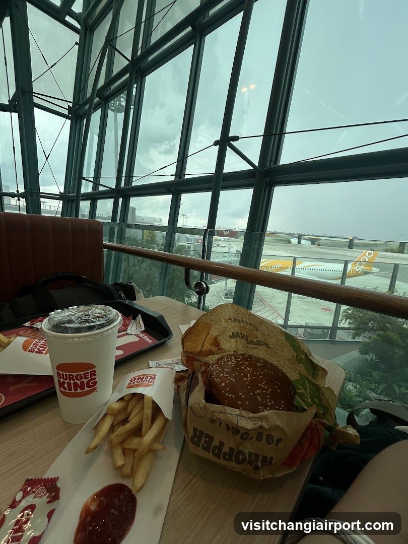 Burger King Meal at Airport Terminal