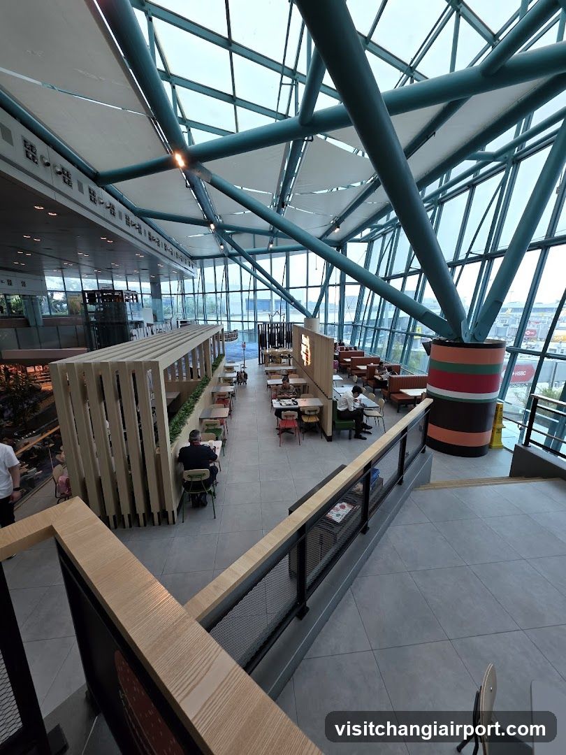 Interior of a modern food court or dining area