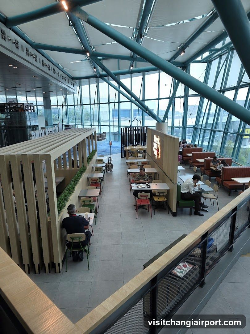Modern Dining Area with Large Windows