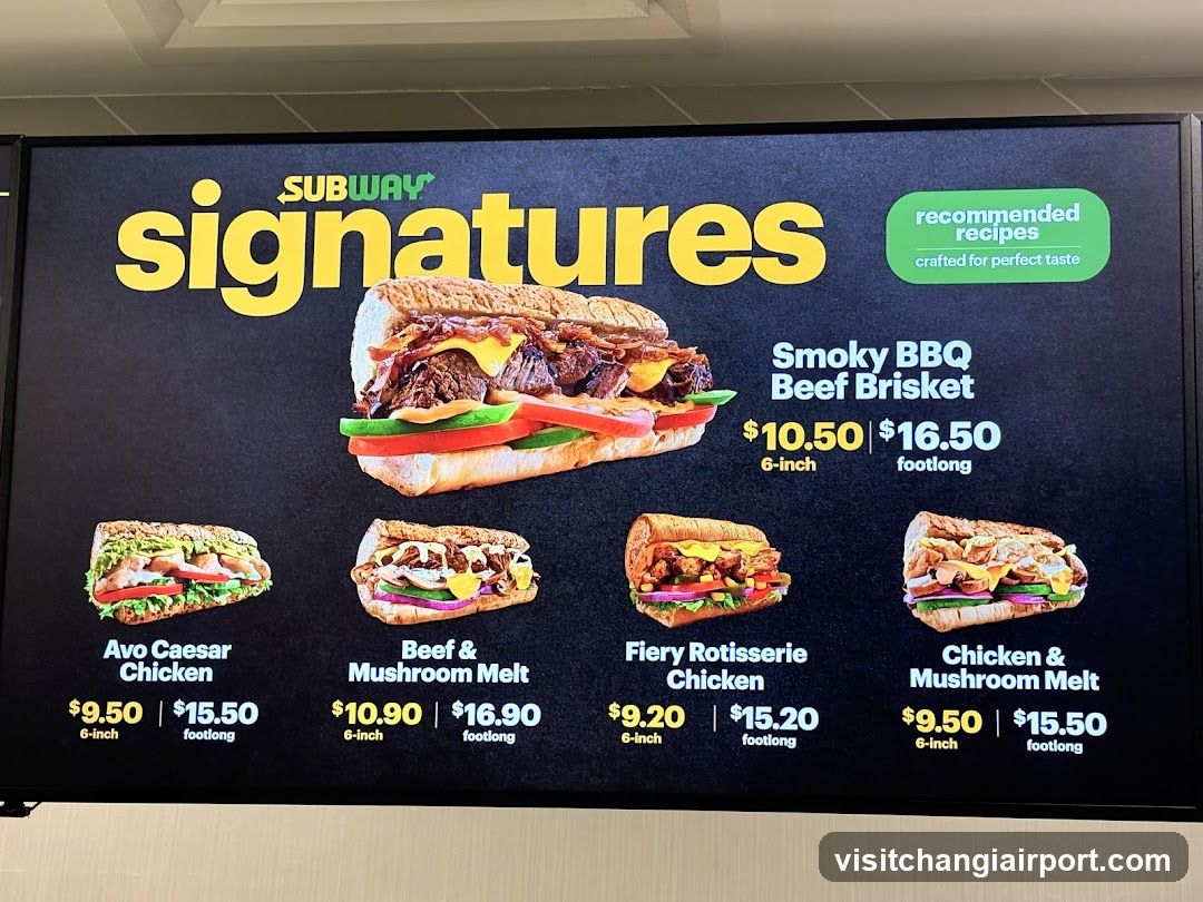 Subway Signatures Menu Board