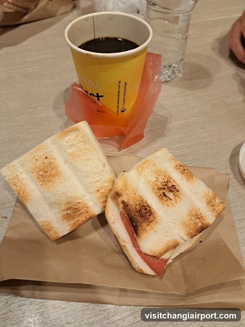 Grilled Sandwich and Coffee