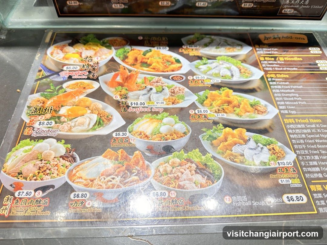 Noodle and Seafood Menu Board