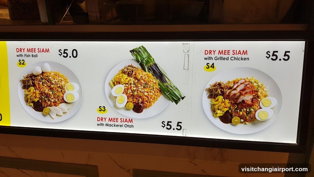 Dry Mee Siam Menu Board