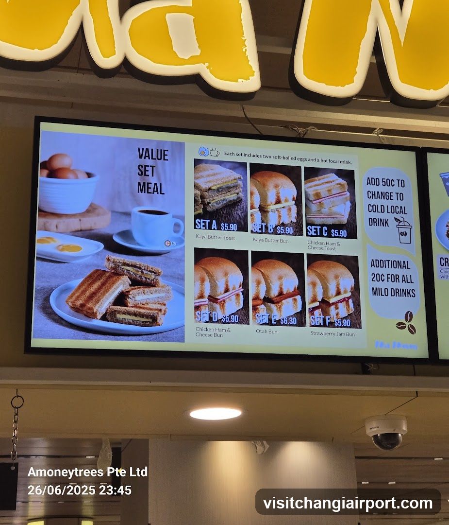 Breakfast Set Menu Display
