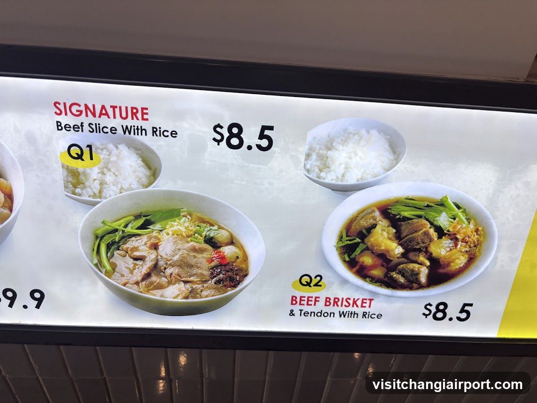 Beef Noodle Soup Menu Board