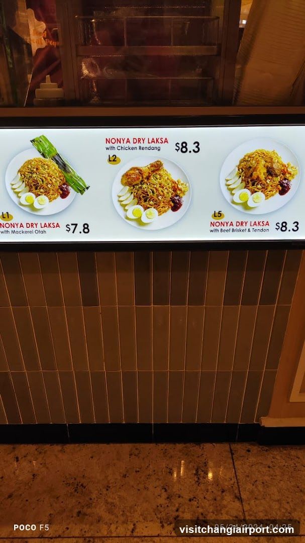 Nonya Dry Laksa Menu Board