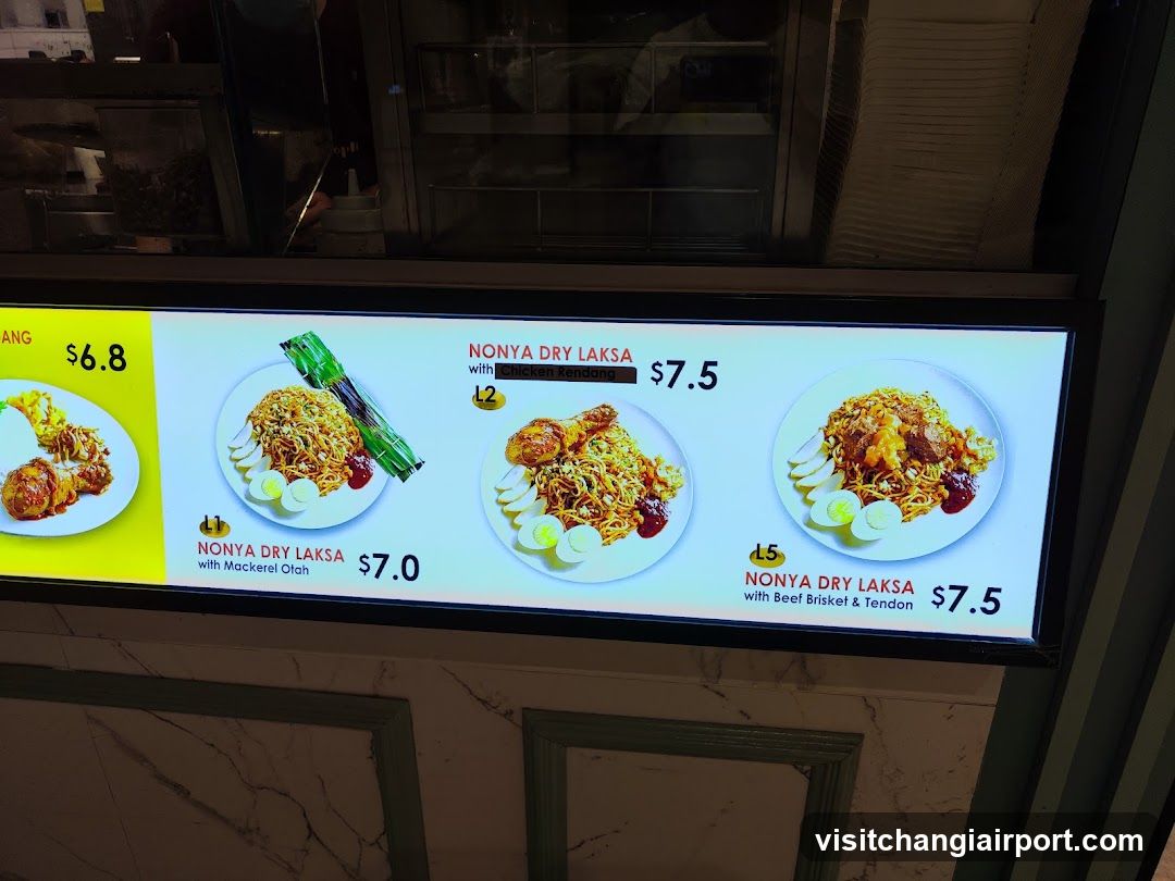 Nonya Dry Laksa Menu Board