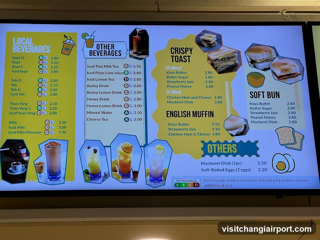 Local Beverages and Food Menu Board