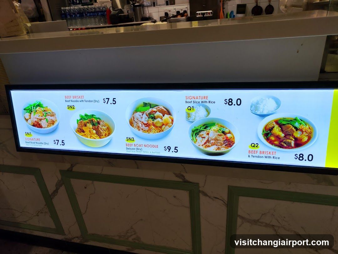Beef Noodle Menu Board