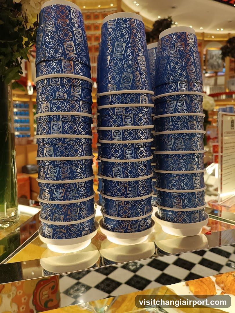 Blue Patterned Cups Display