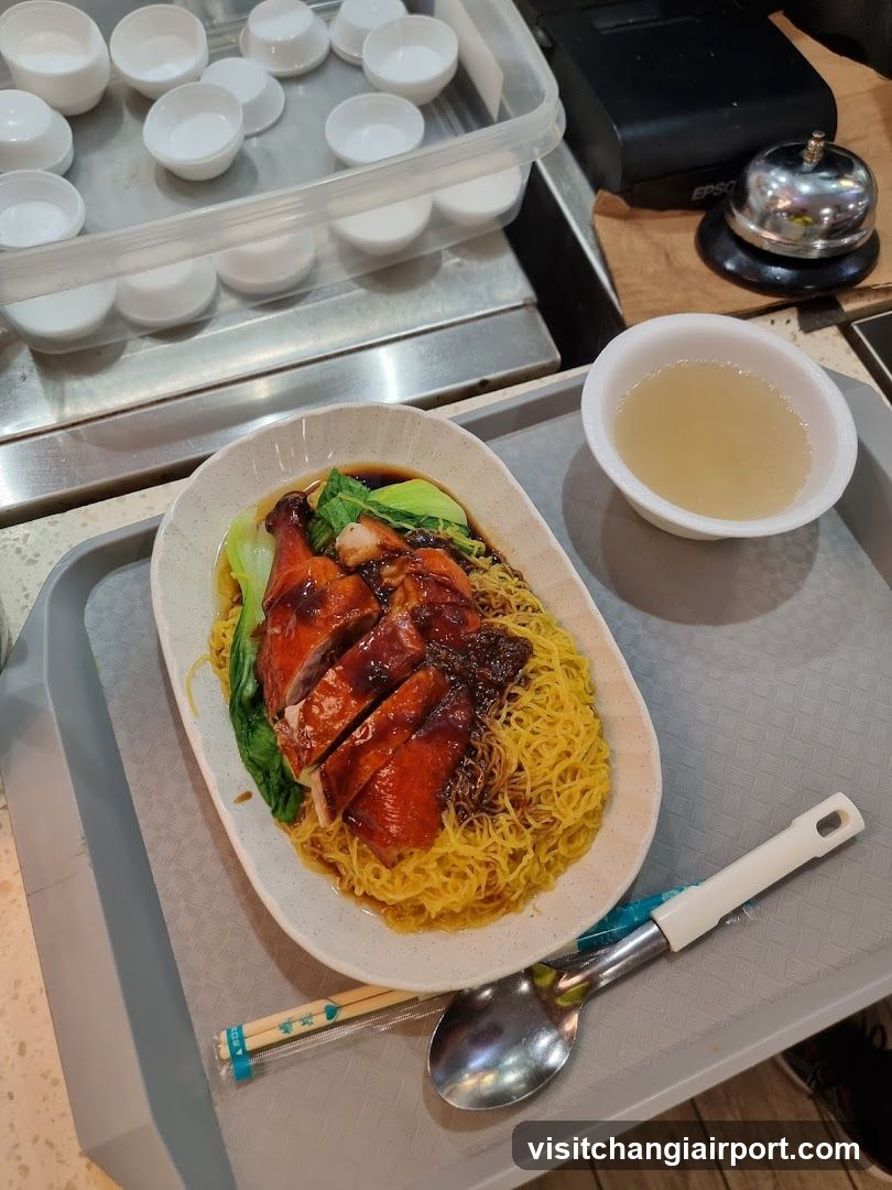 Roast Duck Noodles with Broth