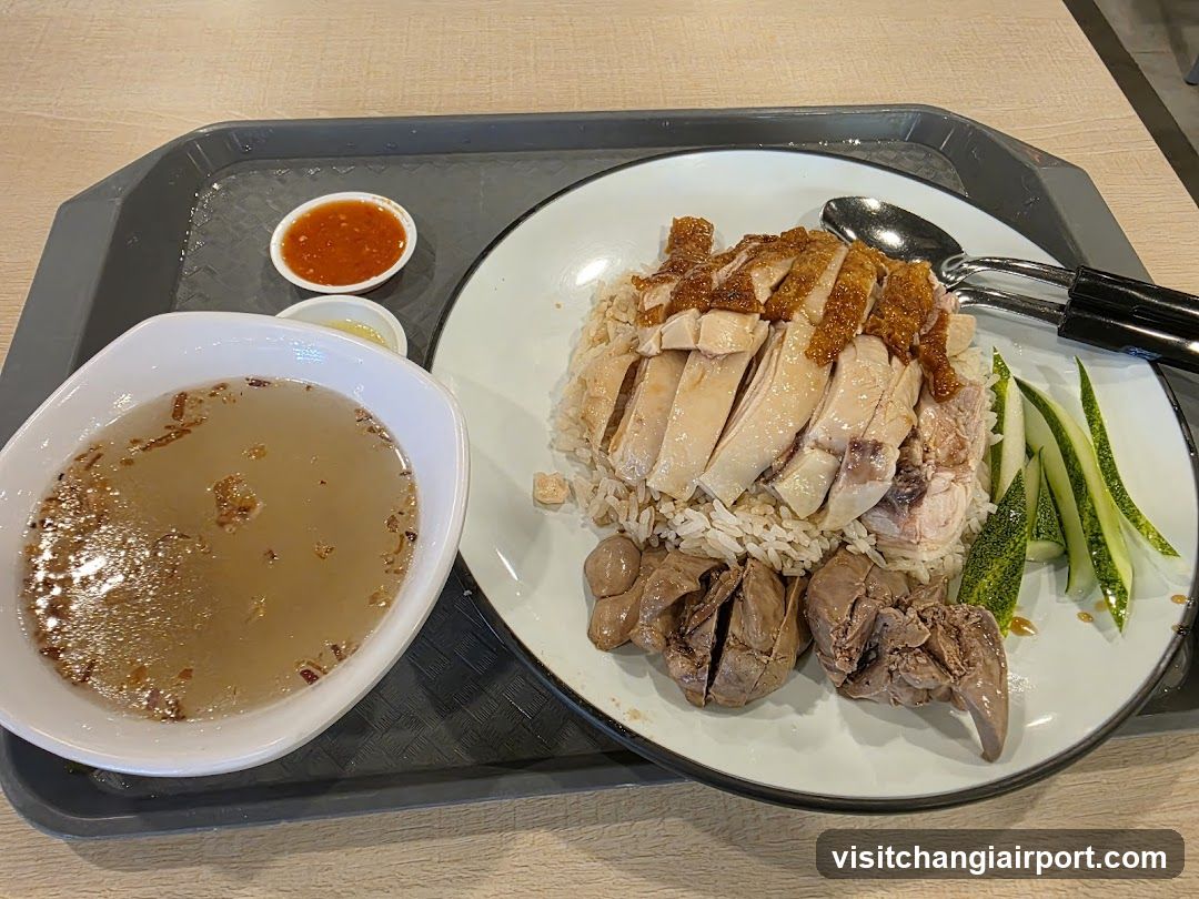 Hainanese Chicken Rice with Soup