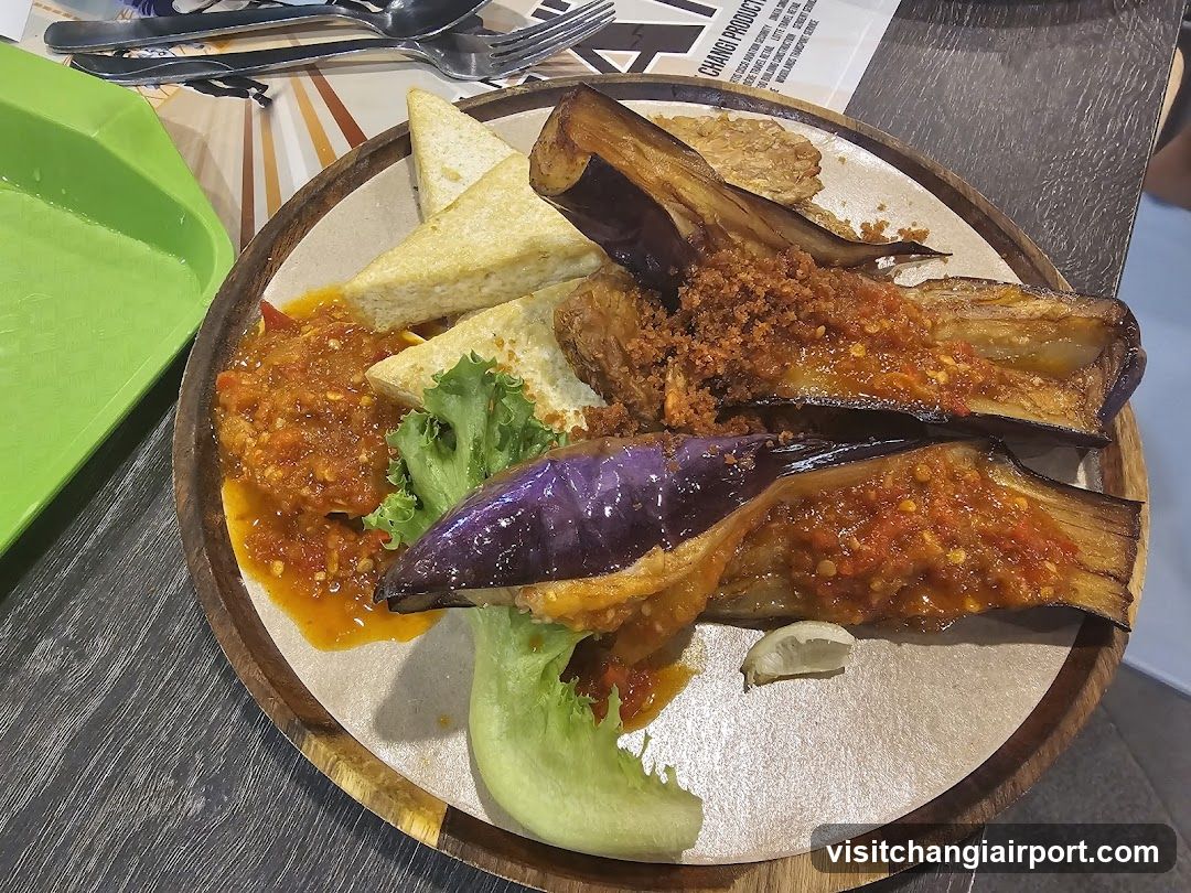 Grilled Eggplant with Chili Sauce and Toast