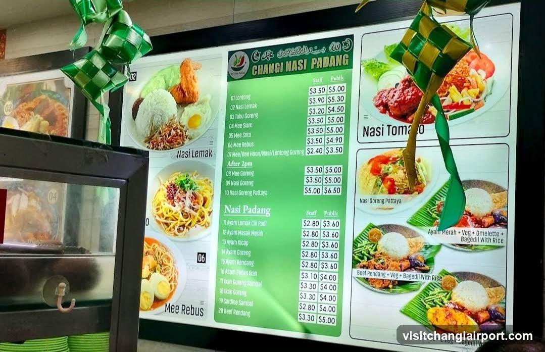 Changi Nasi Padang Menu Board