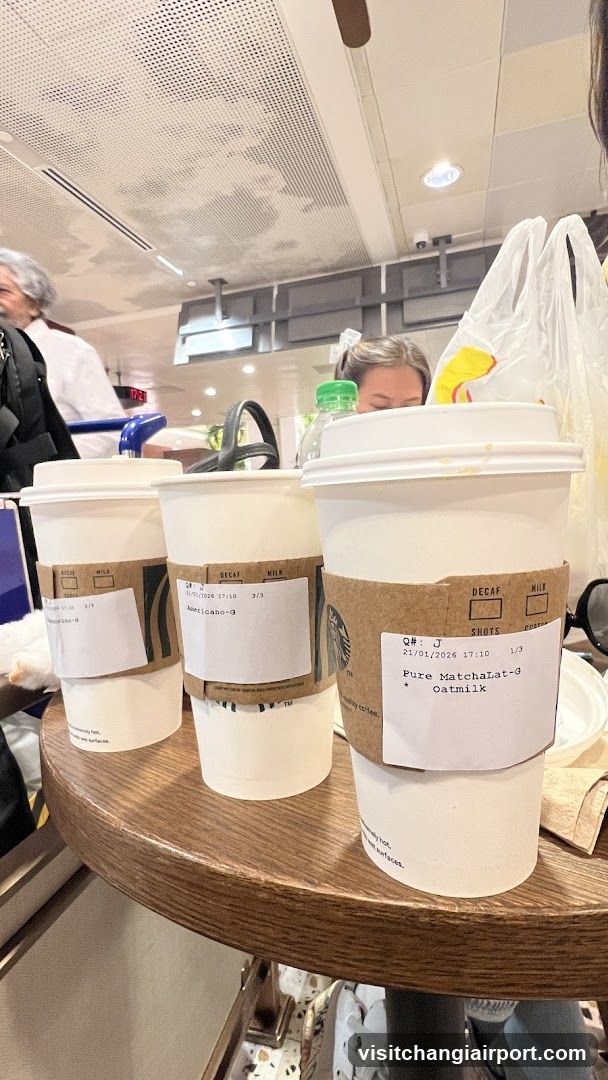 Starbucks Coffee Cups on Table