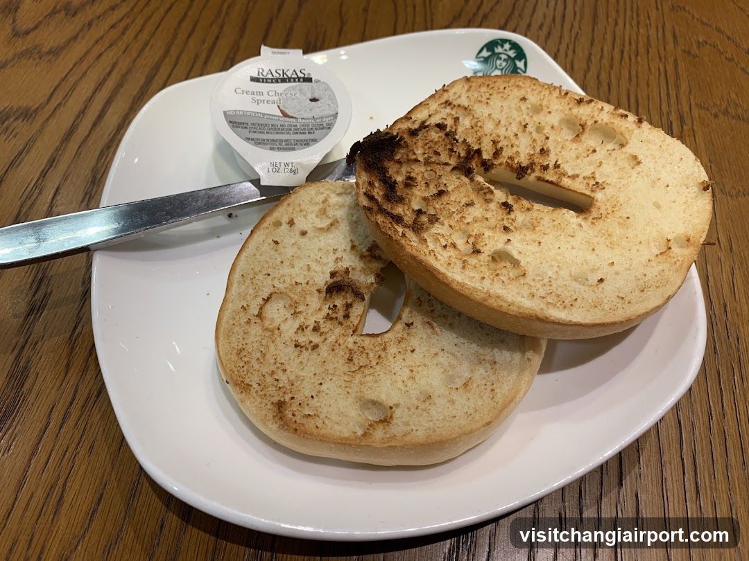 Bagel with Cream Cheese Spread