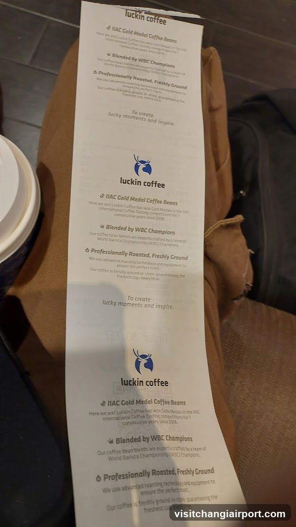 luckin coffee receipt or flyer
