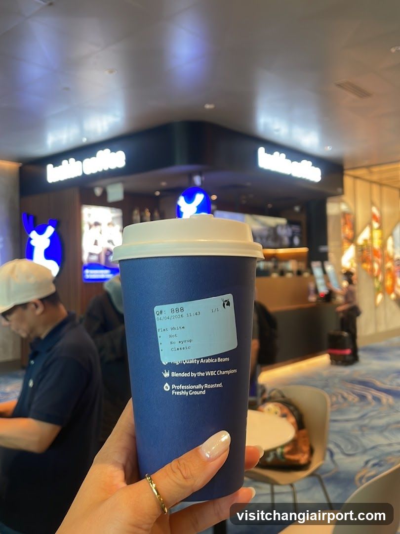 Coffee Shop Interior with Cup in Foreground