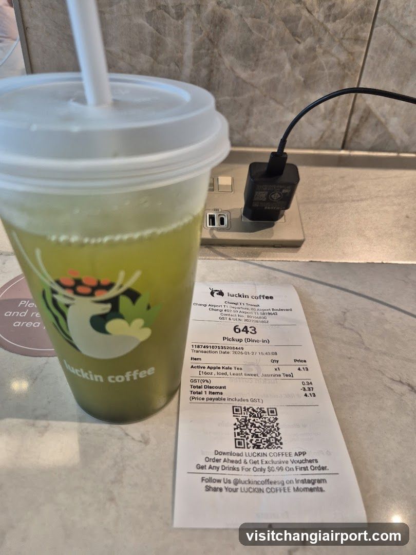 Luckin Coffee Drink and Receipt