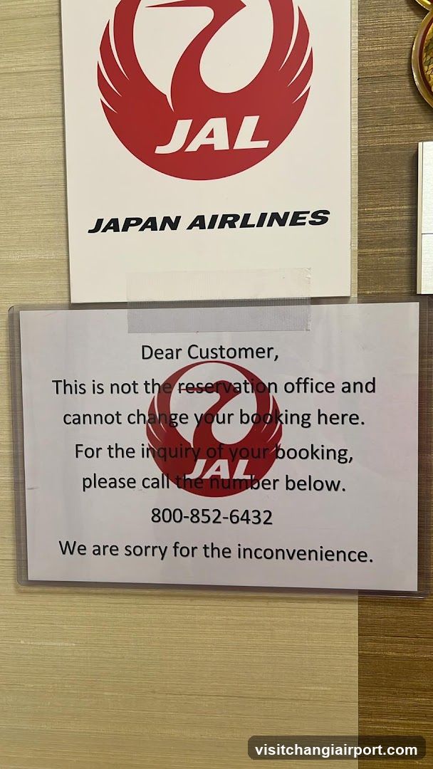 Japan Airlines Notice Board