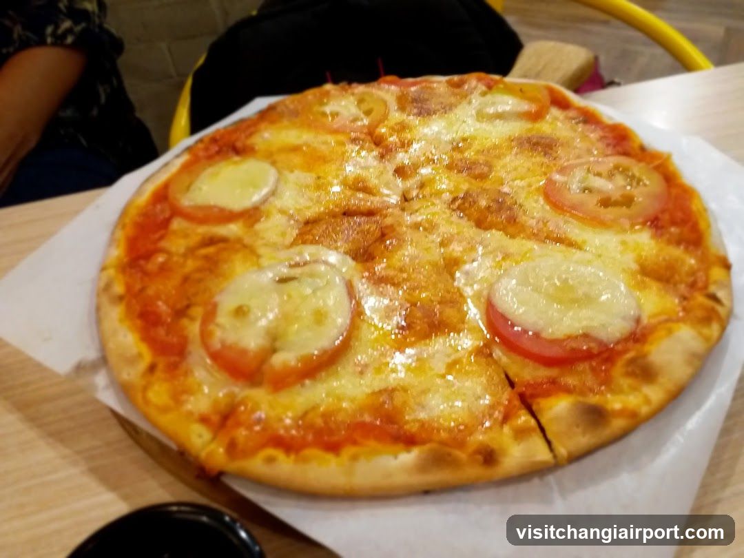 Pizza with Tomato and Cheese Toppings