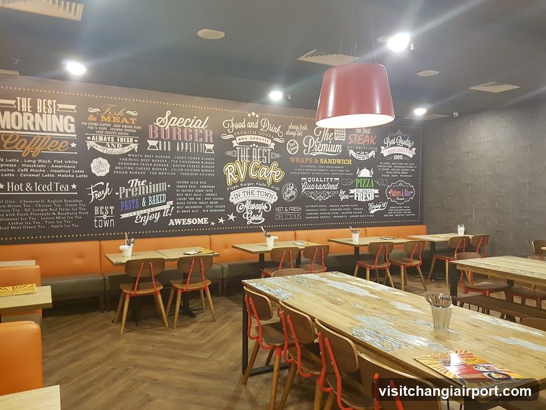 Restaurant Interior with Decorative Wall Art